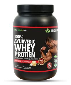 Ultimate 100% Whey Protien I Added Ayurvedic Herbs for Strength and Energy I Sugar Free I Vanila Flavour